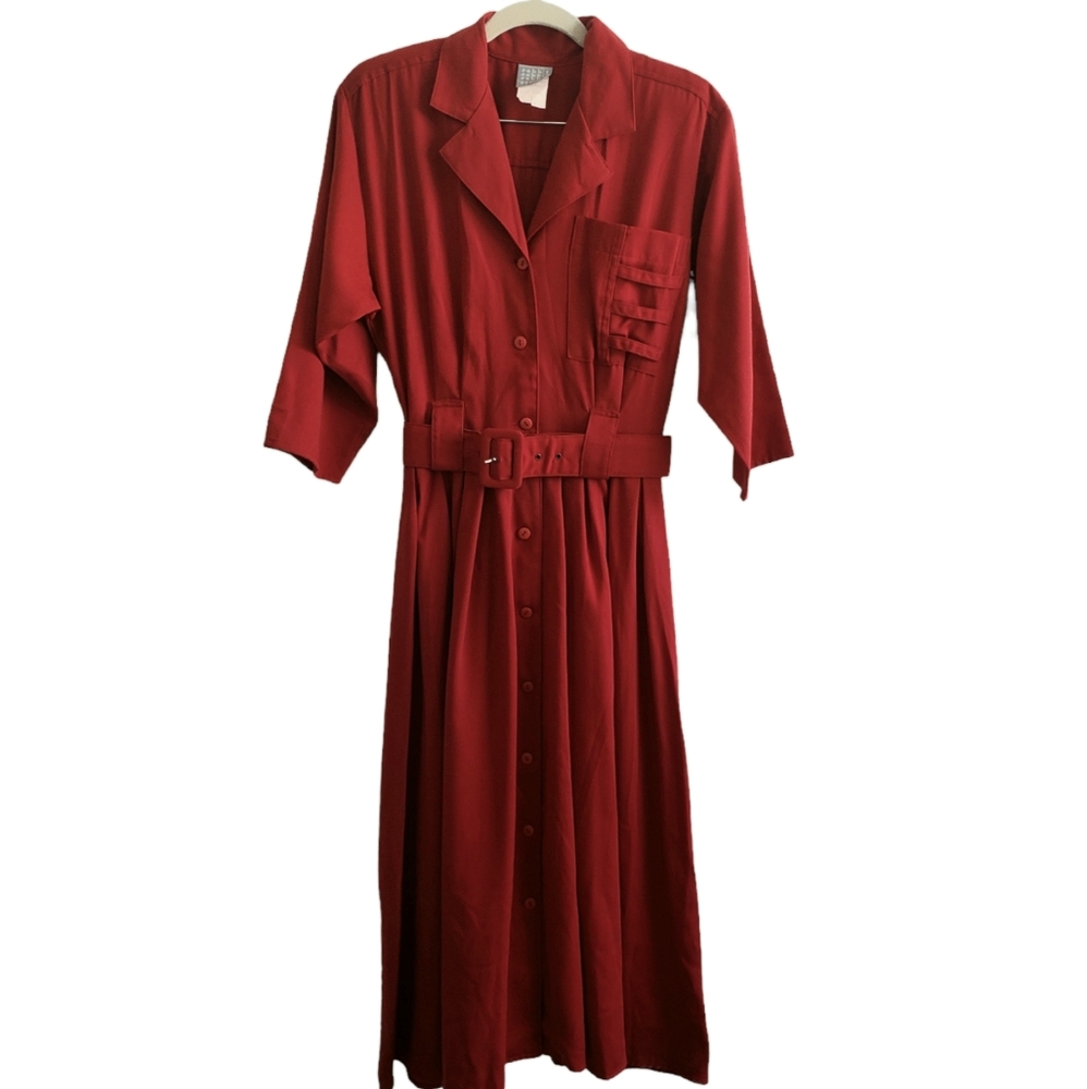 #Vintage Rabbit Women Long Buttoned Dress.